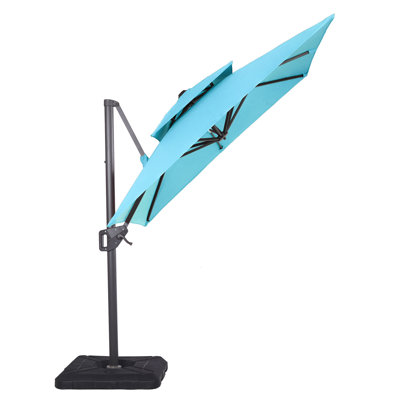 Havant 10' Square Double Top Cantilever Patio Umbrella