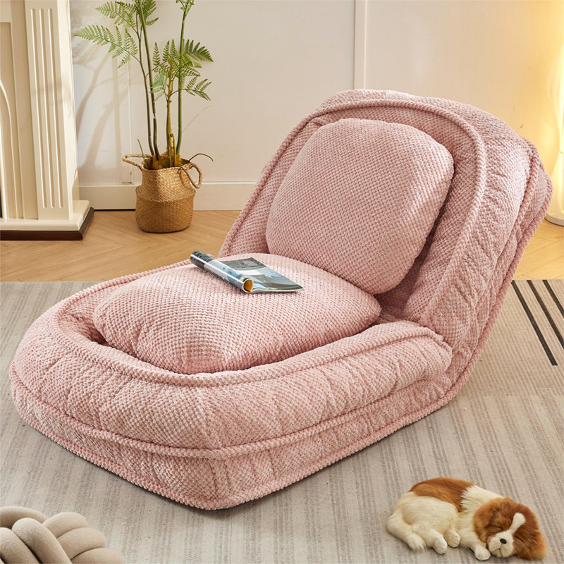 [VIDÉO fournie] Lit pour chien humain, canapé-lit paresseux, 5 positions réglables, asseoir, dormir, plier, costume à mettre dans la chambre à coucher, salon, conception peu encombrante