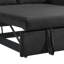Canapé-lit de 55 po en velours convertible moderne - causeuse confortable avec dossier réglable et poches de rangement pour le salon et la chambre d'amis-1329013255
