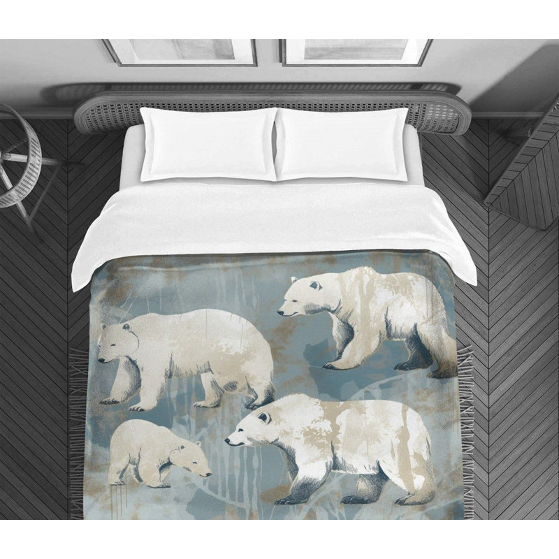 Polar Bear Animals Comforter, Queen Comforter