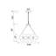 Lustre 26 po pour salle à manger, chambre à coucher - conception céleste 25 lumières avec base d'ampoule G9 - Compatible avec DEL, globes en verre givré - Certifié BACL-1489092985