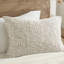 Édredon 3 pièces en coton naturel très grand / très grand, 2 taies décoratives, rembourrage, motif géométrique surdimensionné 100% coton, design, forme Bartacks visible-121262384