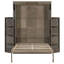 Lit escamotable double rotatif avec armoire murale cachée, deux tablettes latérales à 3 niveaux, bureau convertible, supports de rangement supplémentaires, lit mural multifonctionnel peu encombrant pour le bureau à domicile et les petites pièces-1974173222
