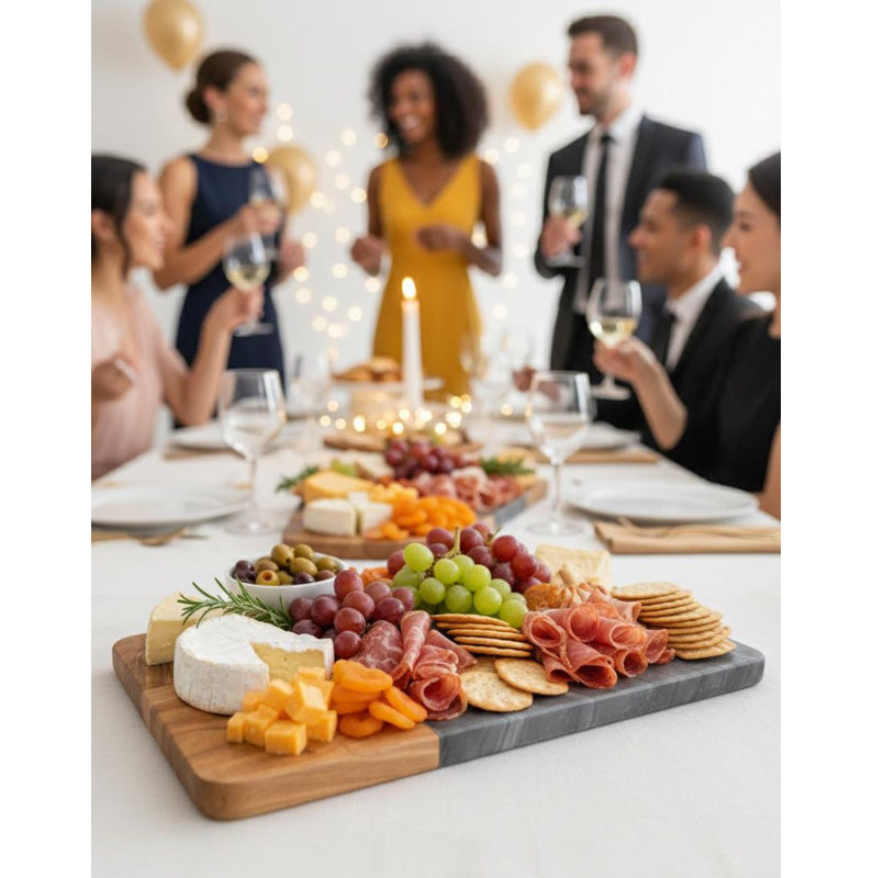 Artisan Harmony Serving Board, Gray/Brown