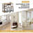 Dining Table Set for 2, Counter Height Kitchen Table and Chairs with Storage Shelves & Wine Rack, Bar Table Set with 2 Bar Stools, 3 Piece Dining Room Table Set for Small Space-290733202