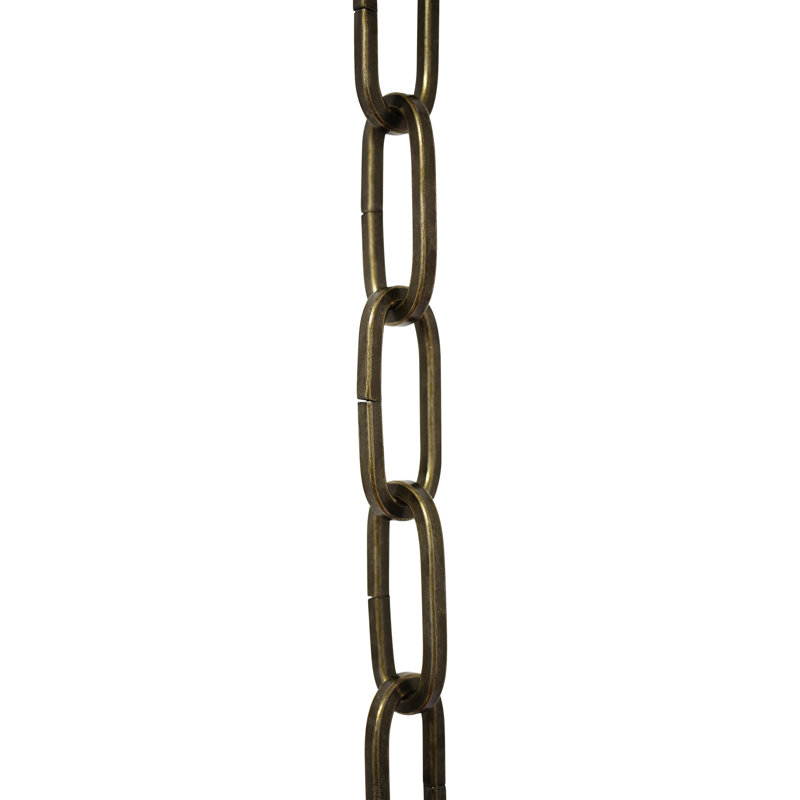 Chaîne de lustre décorative à maillons standard, Laiton antique, H 12 po x l 0,79 po x P 0,16 po