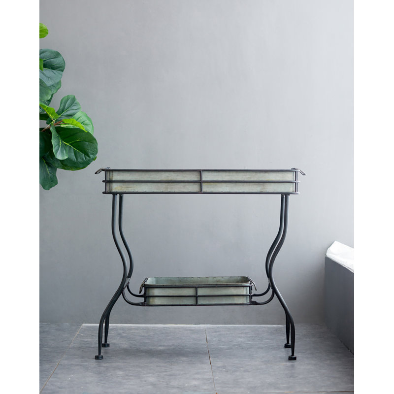 Maggie Galvanized Tray Table