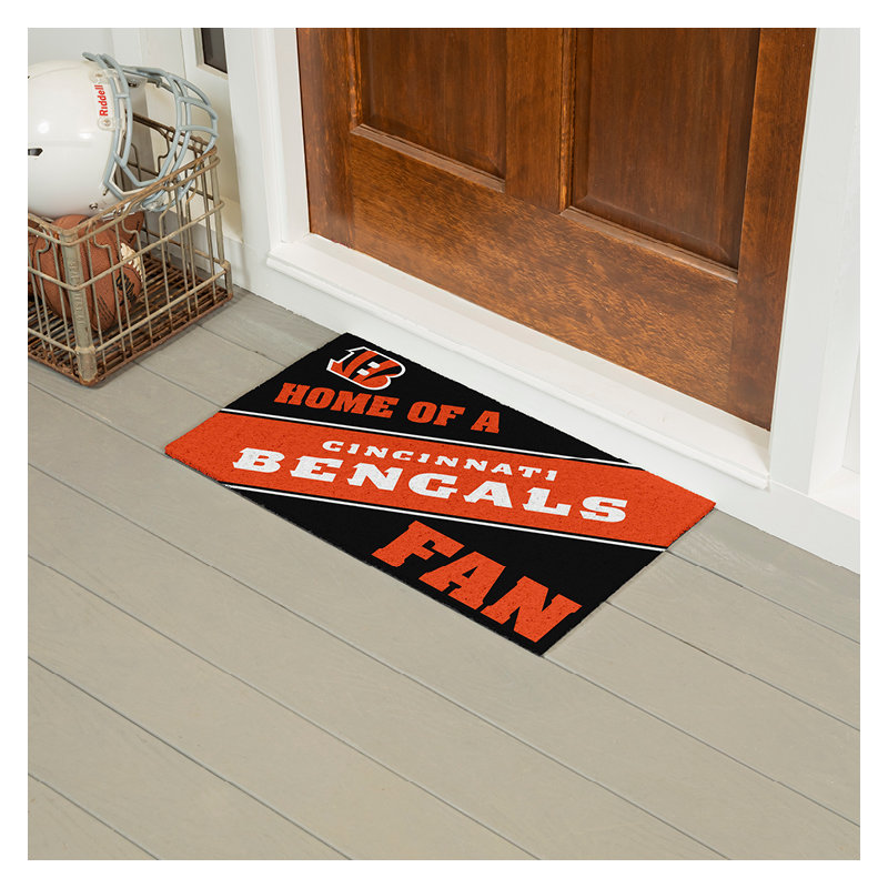 NFL Home of a Fan Team Color Outdoor Doormat, Cincinnati Bengals