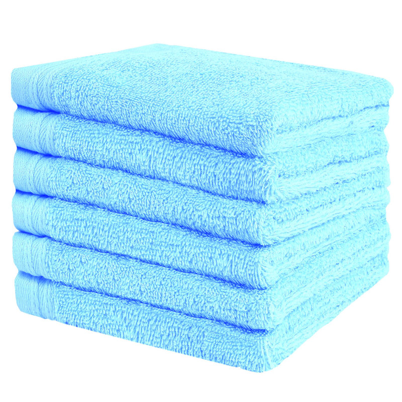 Alexandra 100% Cotton Washcloth Towel, Sky Blue