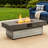 Dorecv Rectangle Steel Propane Smokeless Outdoor Fire Pit Table 
