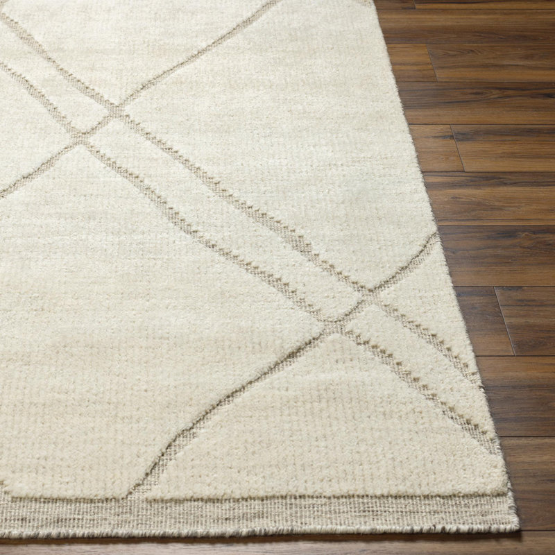 Cliffes Hand Knotted Area Rug, Rectangle 4' x 6'