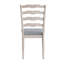 ACTU-Chaises en bois à dossier échelle classique, ensemble de 2 chaises, couleur blanc délavé-1223992920