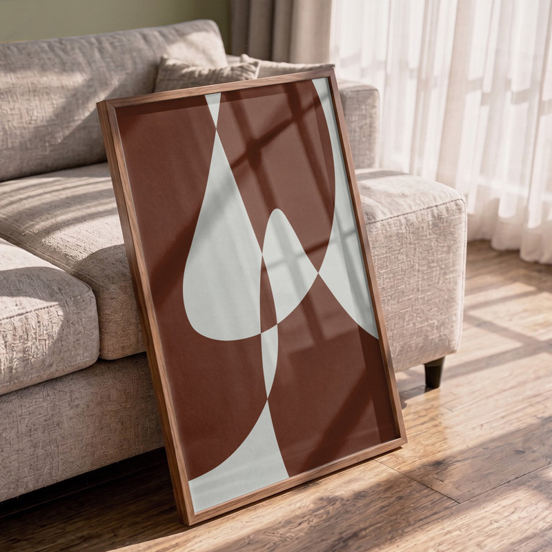 Abstract Terracotta Shapes Print by Other Artist, Size, Frame Color, Format