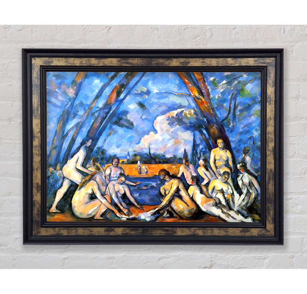 Gerahmtes Leinwandbild Cezanne Large Bathers 2