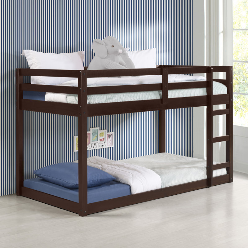 Koehn Twin Solid Wood Low Loft Bed by Harriet Bee, Espresso
