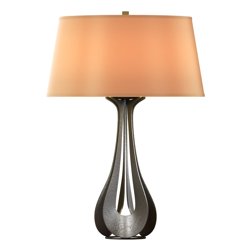 Lampe de table 25,3 po Lino, Fumée foncée, Anna ton naturel