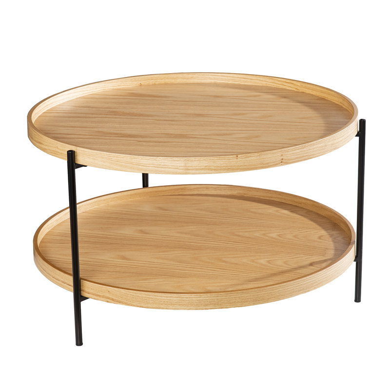 Table basse avec rangement Amahya, Naturel