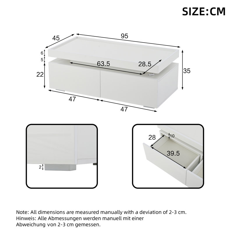 Frame Coffee Table with Storage