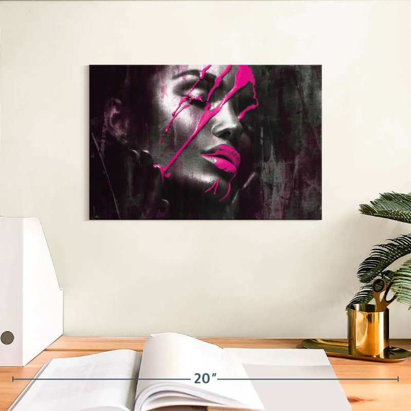 Goutte de peinture mauve Leisha, H 8 po x l 12 po