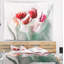 Tapisserie d’illustration en aquarelle d’animaux floral-28488554