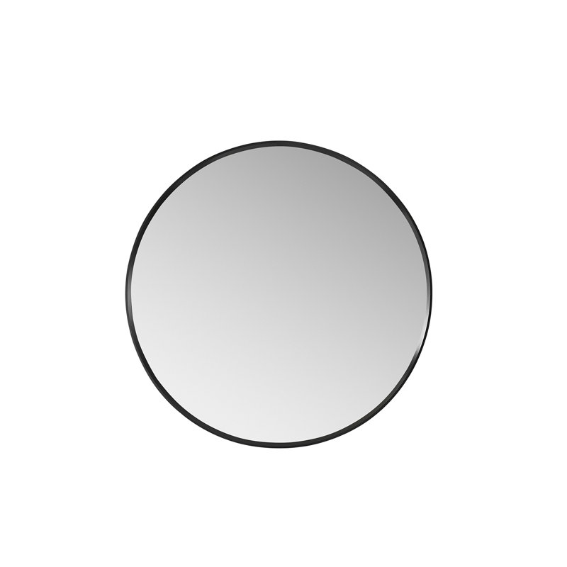 Miroir mural Kaliea, 28 po x 28 po, Noir brossé