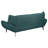 Logan Teal Blue Flared Arm Sofa