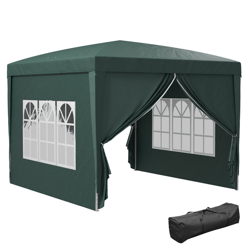 Medberry 3m x 3m Steel Pop-up Gazebo, Green