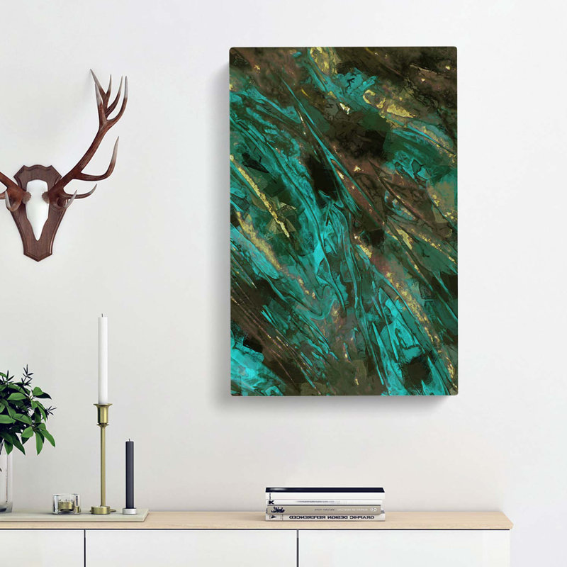 It Takes Two In Abstract - Wrapped Canvas Painting, 50cm H x 35cm W x 3cm D