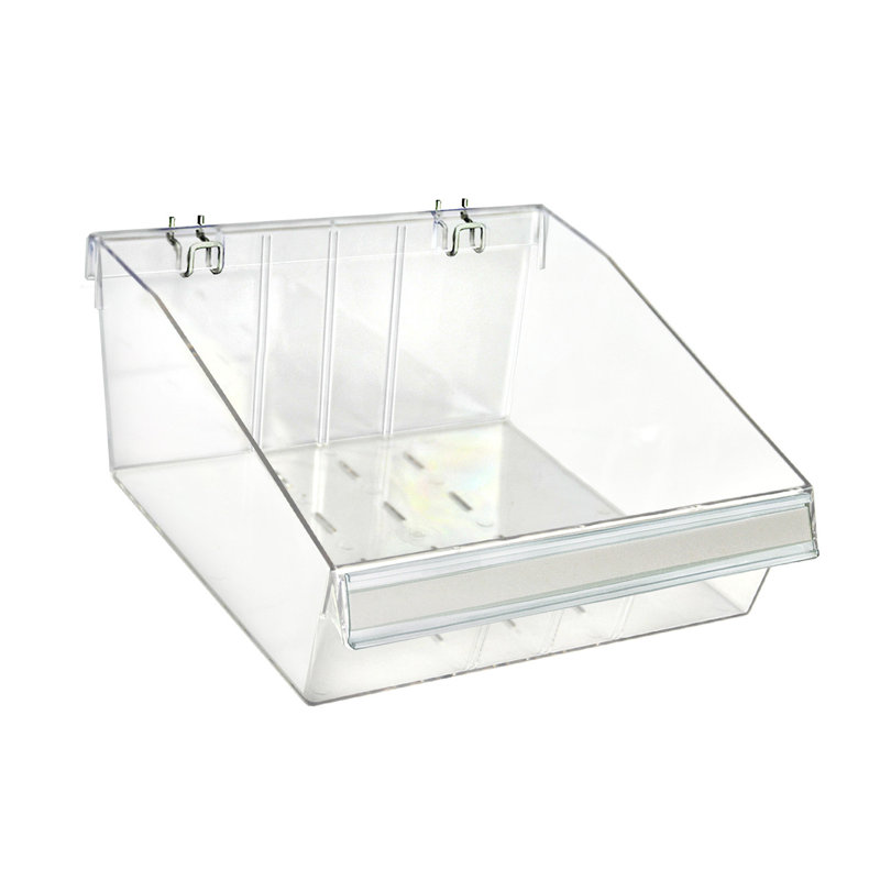 Small Deep Bin Tray Kit with Adjustable Dividers, up to 3 Compartments for Pegboard or Slatwall