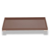 Tre Rectangular Tray 19.69" - 6 Pieces - Walnut