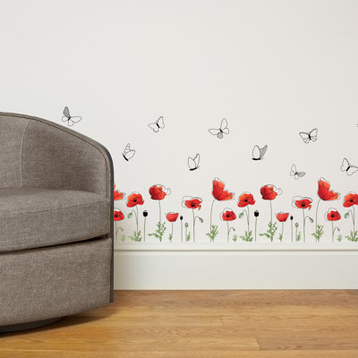 Décalcomanie murale en jupe de fleurs dépilées
