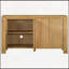 Buffet rustique à 4 portes avec tablettes réglables et finition en bois vieilli