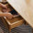 Burlywood Solid Wood Rectangular Coffee Table