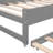 Gray Daybed Twin Xl With 2 Trundles - 3 Storage , Charging, And Gray, Trundles,-729353757