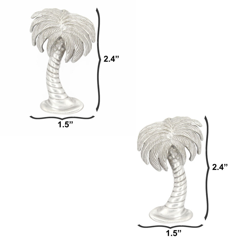 Poignée droite 2 3/8 po Palm Tree, Nickel brossé