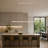 1 - Light Modern Linear LED Dimmable Pendant Light with Remote Control