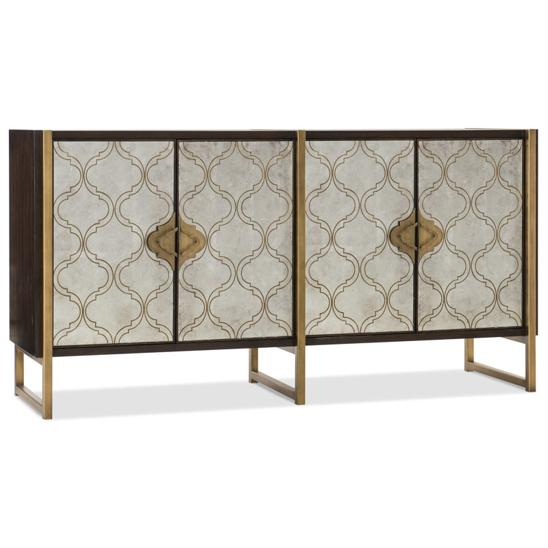 Melange 70'' Brown and Gold Traditional Sideboard