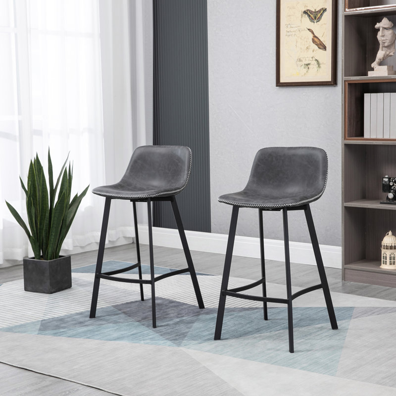Tabouret de comptoir 27,25 po Drinkwater, Gris