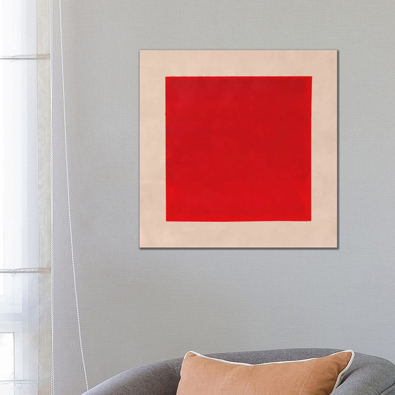 Modern Art- Red Square Complete (After Albers) - Wrapped Canvas Print, 66.04 cm H x 66.04 cm W x 1.91 cm D