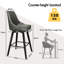 Swivel Upholstered Counter Stool with Metal Frame-801717306