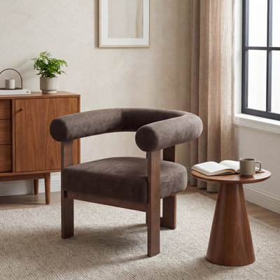 Fauteuil d'appoint moderne rembourré avec accoudoirs confortables et design élégant pour le salon ou le bureau à domicile
