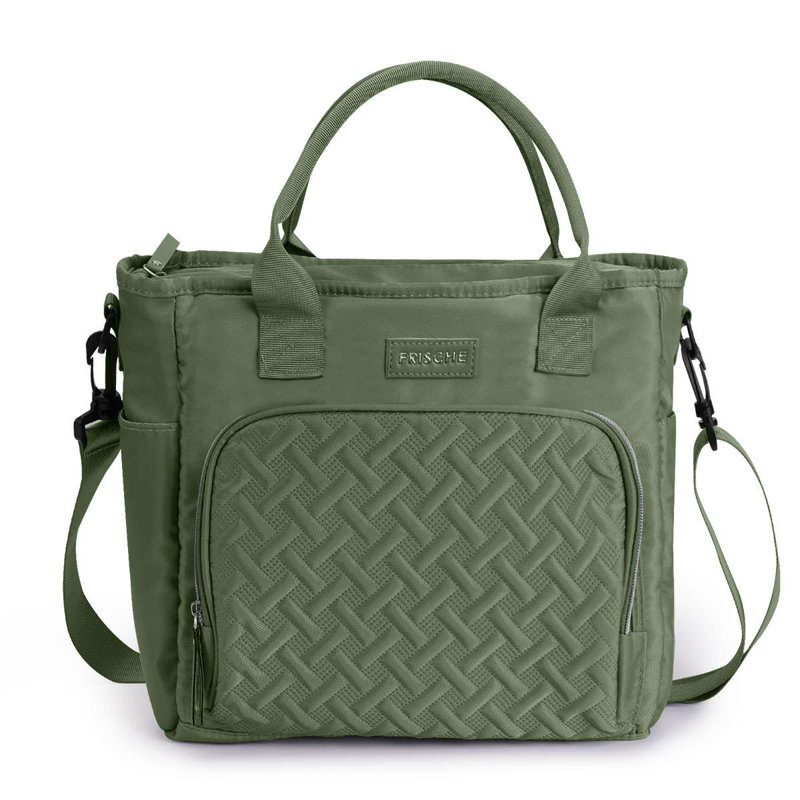 Grand sac fourre-tout isotherme réutilisable pour enfant, Vert