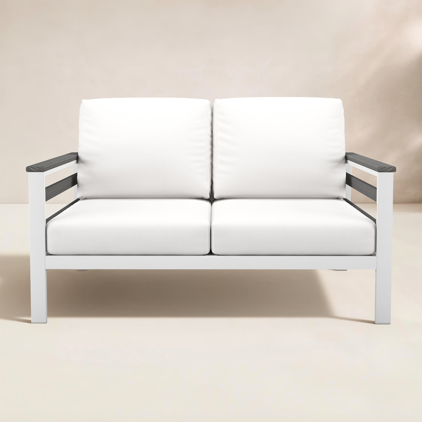 Townsend 55" Sunbrella® Patio Loveseat, Canvas White
