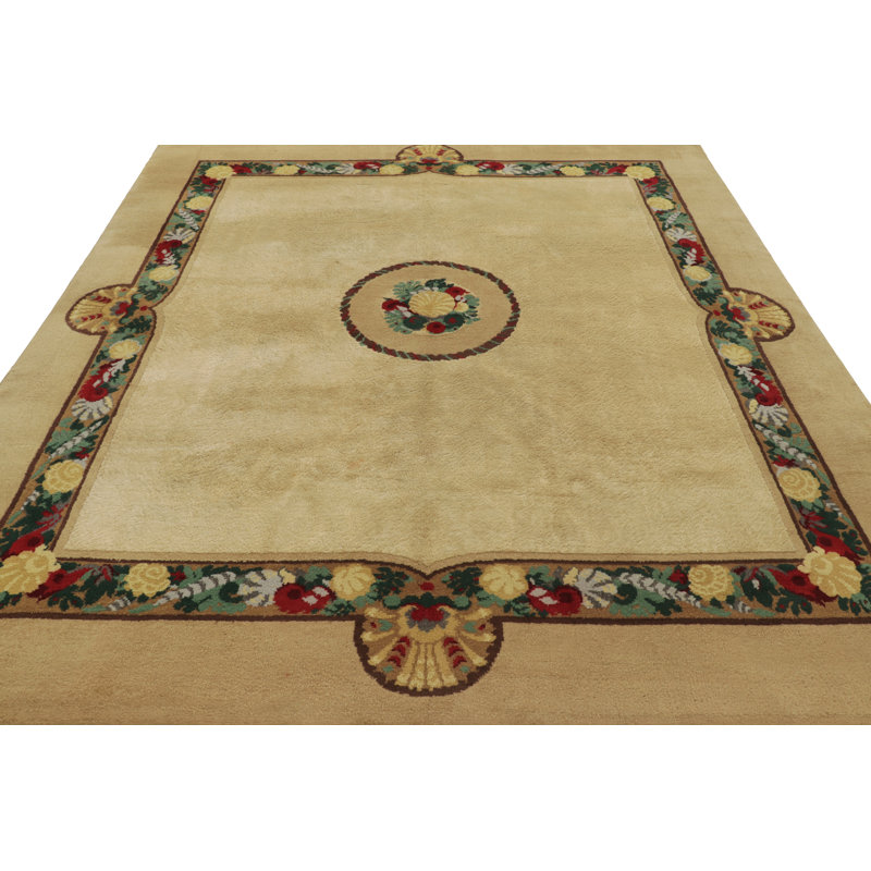 Art Deco One-of-a-Kind 8'10X9'8 Hand Knotted Area Rug