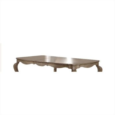 Table de salle à manger en bois beige avec pieds décapotable et rallonge de 45 cm pour les réunions de famille