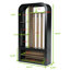 Cloison 70 po H 70,87 po avec tablettes et 6 crochets double-face, cloison autoportante