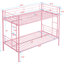 Lit superposé en métal avec lit gigogne rose - option de chambre à coucher moderne, économise de l'espace efficacement, structure en acier pour la durabilité, performance silencieuse et stable, grande capacité de charge, sécurité des escaliers sécuritaires, lit simple