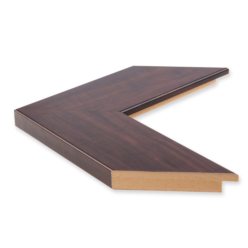 Cadre en bois Shmuel avec support de sécurité idéal pour miroir de salle de bain / meuble-lavabo, 32 po x 44 po, Noyer foncé