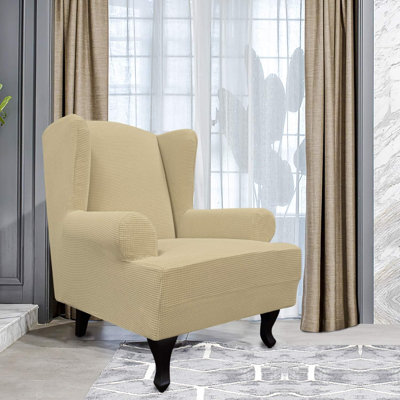 Box Cushion Wingback Slipcover