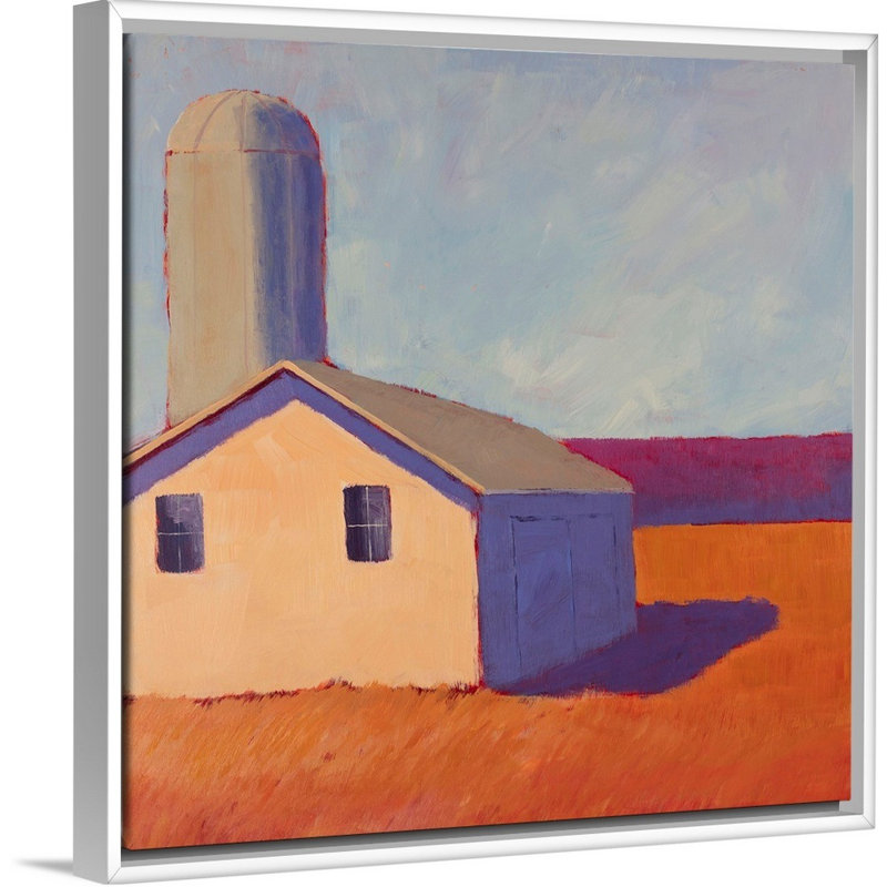 Structure Bucolique VI par Carol Young - reproduction de photo, Cadre blanc, H 18 po x l 18 po x P 1,75 po